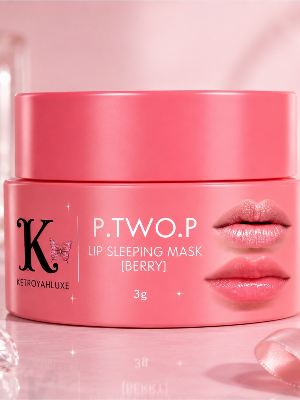 P.TWO.P Berry Lip Sleeping Mask - Pink
